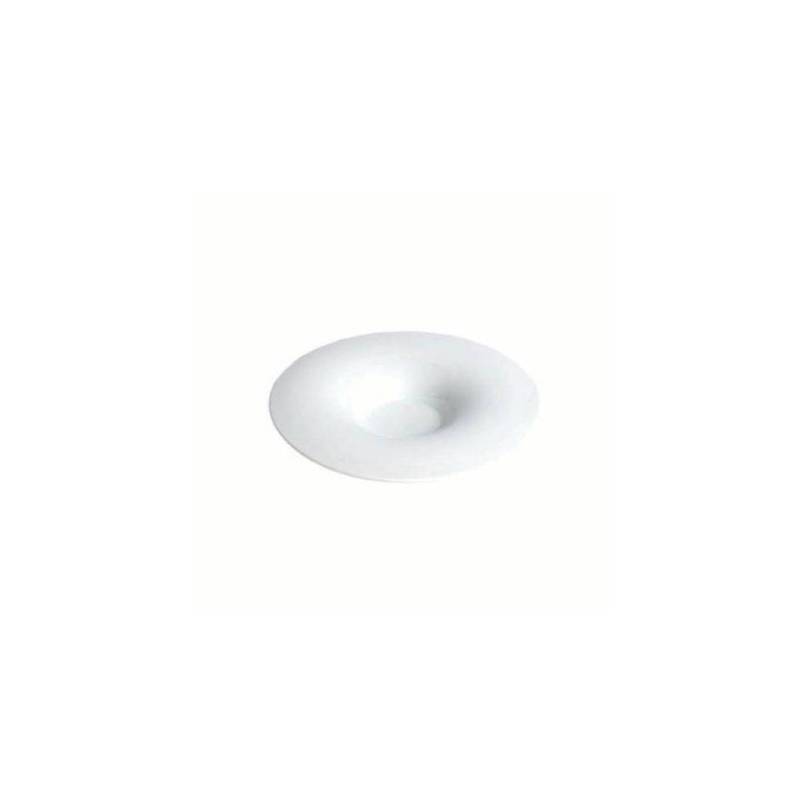 Fly round saucer in white porcelain 15.5 cm