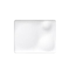 Rectangular plate The Tablet in matt white porcelain 25x20 cm