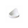 Organic Gochi Uncle appetizer saucer in matt white porcelain 14.5x9.2 cm