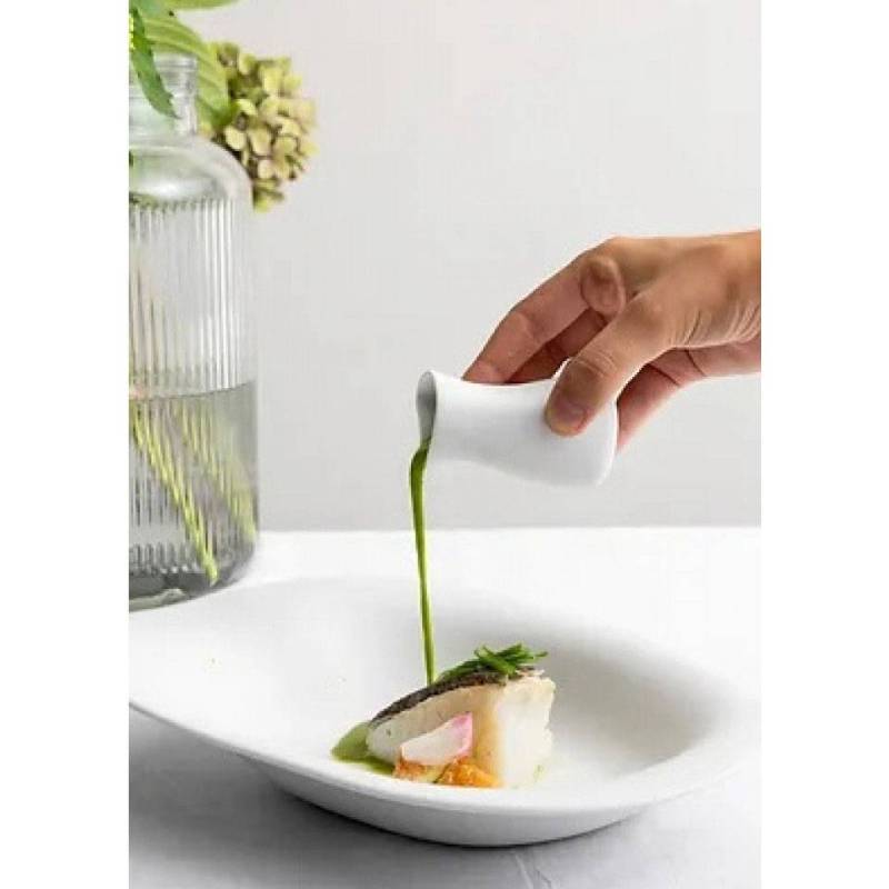Lattiera/Salsiera Super Mini Jar Jelly in porcellana bianco matt cl 5