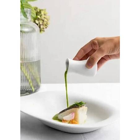 Lattiera/Salsiera Super Mini Jar Jelly in porcellana bianco matt cl 5