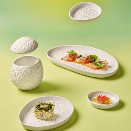 Rex Eggs S egg glass in matt white porcelain cl 30
