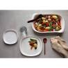 Naoto white porcelain flat plate cm 29x26.5x2.5