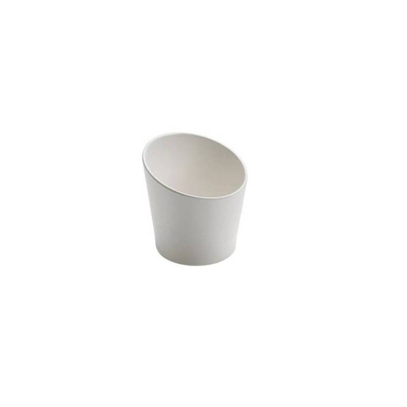 Bicchiere appetiser obliquo in melamina bianca cm 11