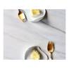 Organic Gochi Puppy appetizer saucer in matt white porcelain cm 10x9.5x7