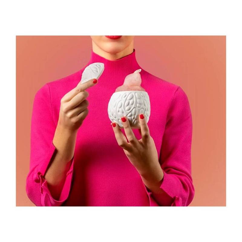 Rex Eggs S egg cup lid in matt white porcelain 7.5x7x3 cm