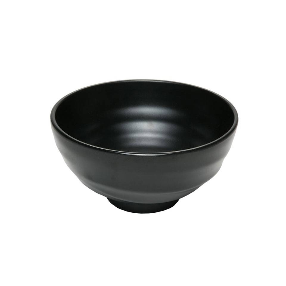 Coppetta tonda in melamina nera cm 19