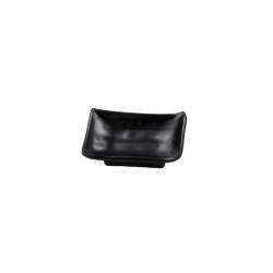 Coppetta rettangolare in melamina nera cm 10x6,5