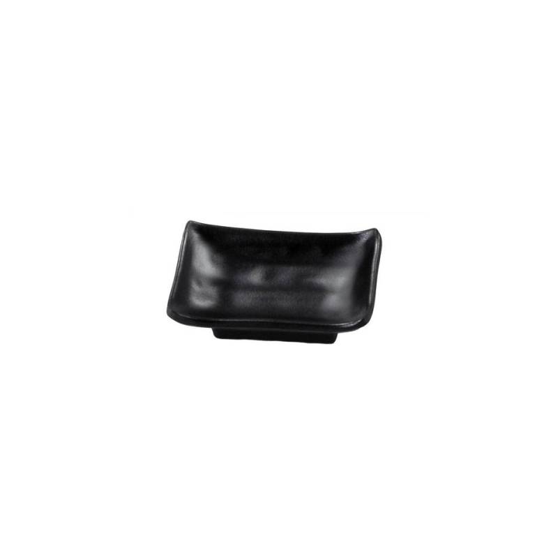 Coppetta rettangolare in melamina nera cm 10x6,5