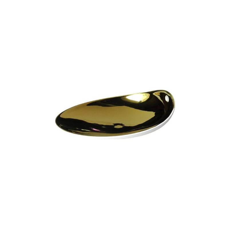 Coppetta Organic Jomon S Gold in porcellana bianca e oro cm 14x11x4