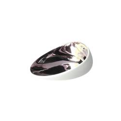 Coppetta Organic Jomon Mini Silver in porcellana bianca e argento cm 10x8x5