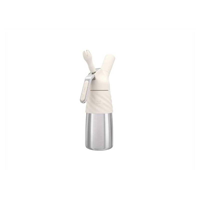 Sifone Dessert Whip mini in acciaio inox gommato bianco cl 25