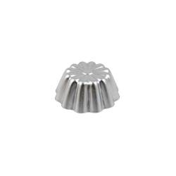 Single-serving festooned aluminum flower mold cm 8