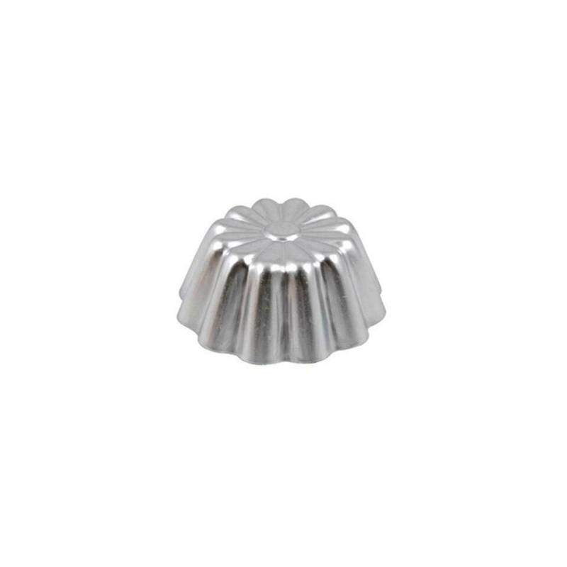 Stampo fiore monodose in alluminio festonato cm 8