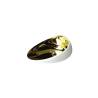 Coppetta Organic Jomon Mini Gold in porcellana bianca e oro cm 10x8x5