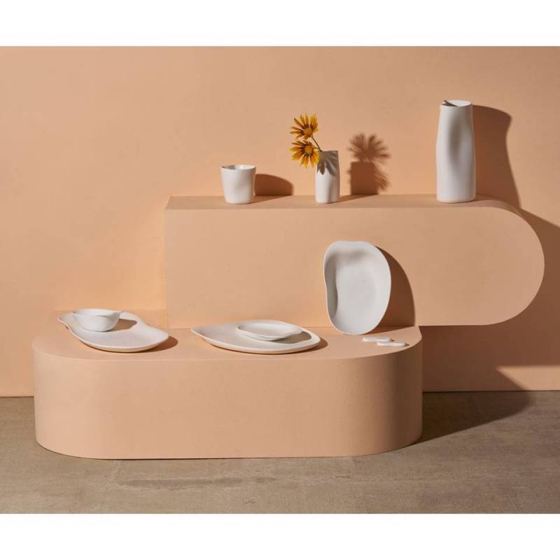 Porcelana blanca mate Super Mini Tarro Gelatina cl 5