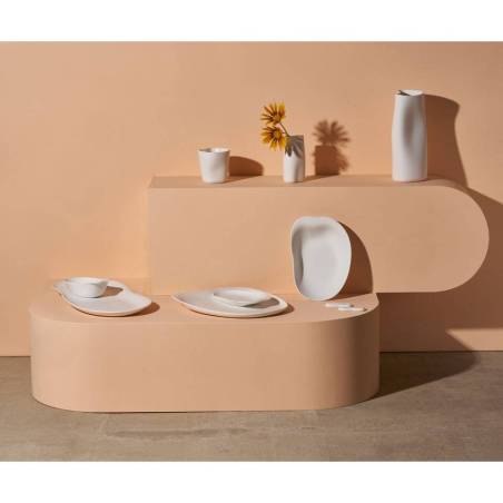Porcelana blanca mate Super Mini Tarro Gelatina cl 5