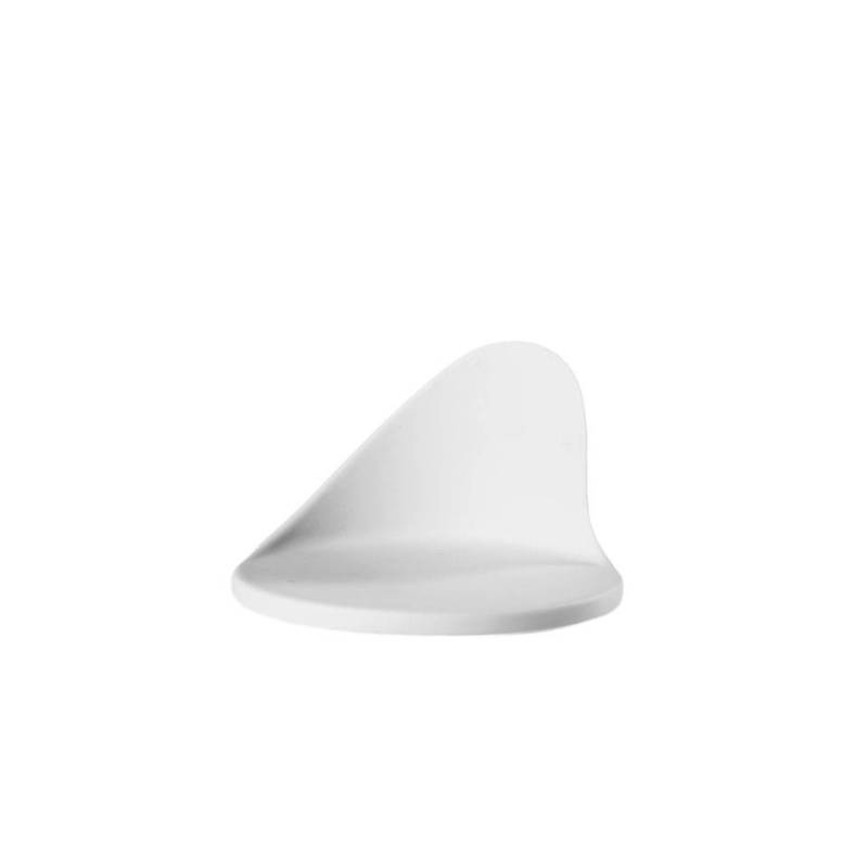 Gochi Girl round appetizer saucer in matt white porcelain 12.5x7x7 cm