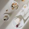 Gochi Girl round appetizer saucer in matt white porcelain 12.5x7x7 cm