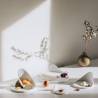 Gochi Girl round appetizer saucer in matt white porcelain 12.5x7x7 cm