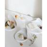 Piattino appetizer tondo Gochi Girl in porcellana bianca matt cm 12,5x7x7