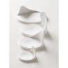 Piattino appetizer tondo Gochi Girl in porcellana bianca matt cm 12,5x7x7