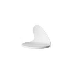 Piattino appetizer tondo Gochi Dad in porcellana bianca matt cm 15,8x10,5