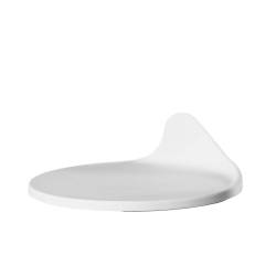 Piattino appetizer tondo Gochi Mum in porcellana bianca matt cm 21x6,2