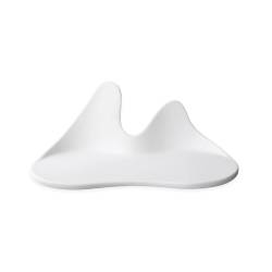 Piatto appetizer Organic Gochi Twins in porcellana bianca matt cm 24,5x12x9,7
