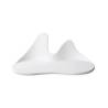 Organic Gochi Twins matt white porcelain appetizer plate 24.5x12x9.7 cm