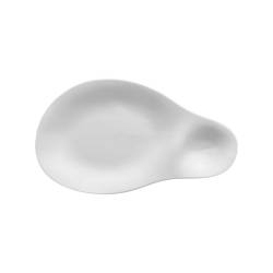 Piatto Organic 2 scomparti Tears Duo in porcellana bianca matt cm 34,5x20
