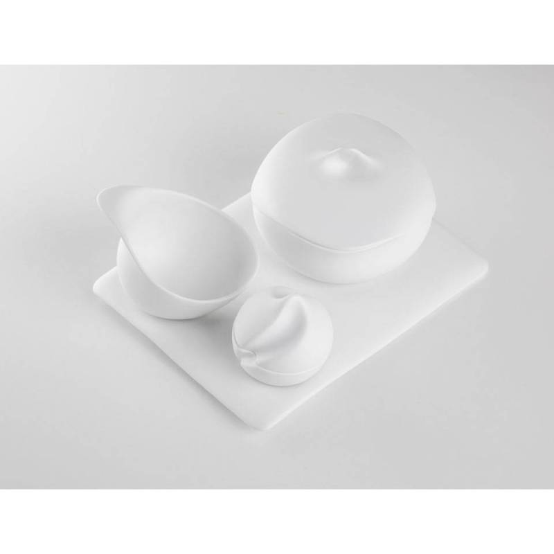 Organic The Tablet cup in matt white porcelain 12x10x8.7 cm