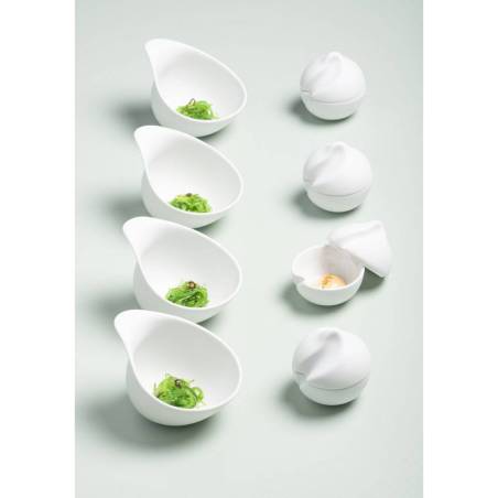 Coppetta Organic The Tablet in porcellana bianca matt cm 12x10x8,7
