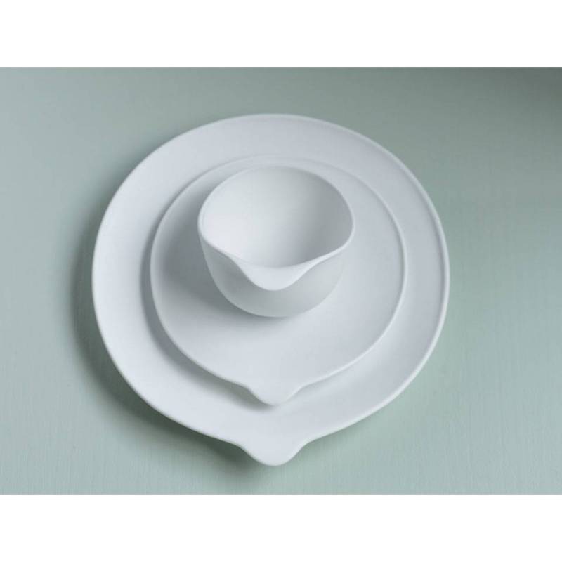 Coppetta Organic The Tablet in porcellana bianca matt cm 12x10x8,7