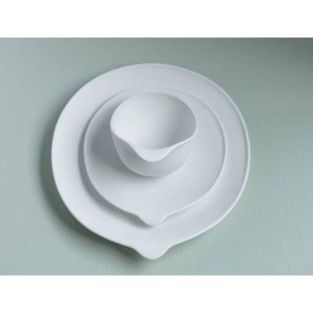 Coppetta Organic The Tablet in porcellana bianca matt cm 12x10x8,7