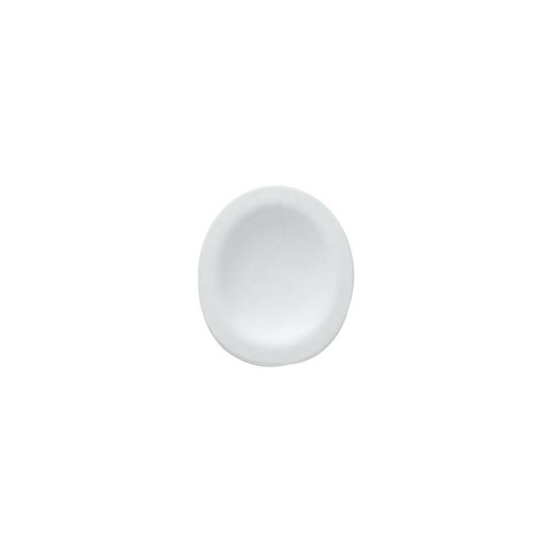 Organic Jo 1 saucer in matt white porcelain 8.8x7.7 cm