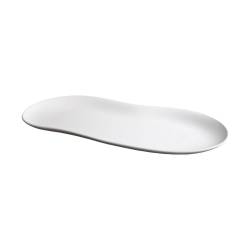 Piatto ovale Organic Jelly in porcellana bianca matt cm 37,5x19x2
