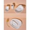 Coppetta Organic Jelly in porcellana bianca matt cm 14x9x4,5