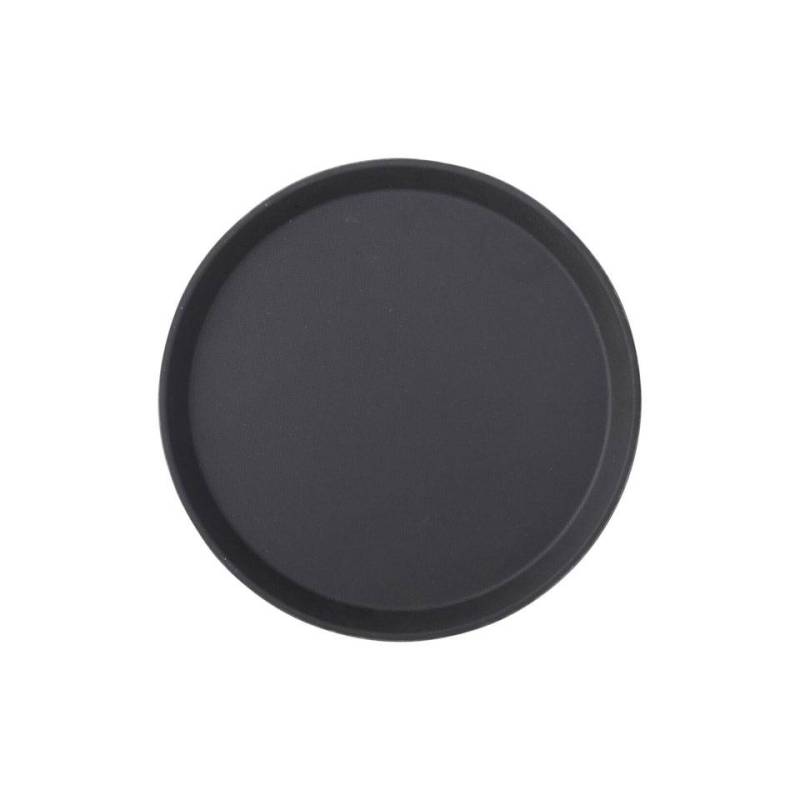 Vassoio tondo antiscivolo in gomma antiscivolo nera cm 35