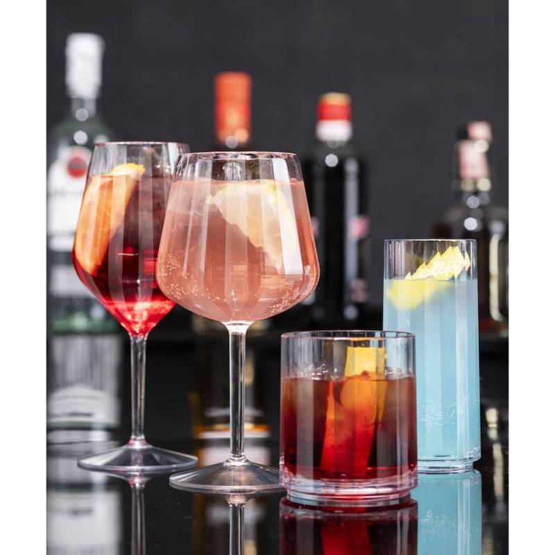 Transparent polycarbonate dof Reflex tumbler cl 34