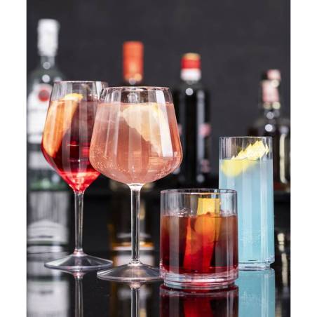 Transparent polycarbonate dof Reflex tumbler cl 34