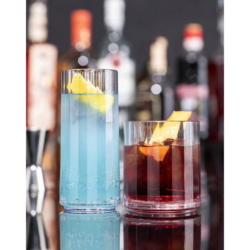 Transparent polycarbonate dof Reflex tumbler cl 34
