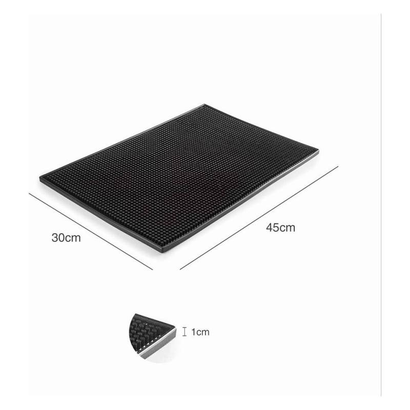 Tappetino bar versa mat in pvc nero cm 45x30x0,8