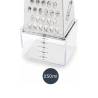 4-sided grater with stainless steel and plastic container
