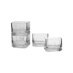 Elysia Pasabahce stapelbarer quadratischer Glasbecher cl 23,5