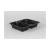 Maptipack Boîte à 2 compartiments en polypropylène noir cm 22,5x17,5x3,8