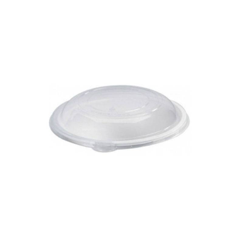 Assiette plate en pulpe de cellulose avec couvercle en pet cm 25