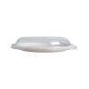 Assiette plate en pulpe de cellulose avec couvercle en pet cm 25