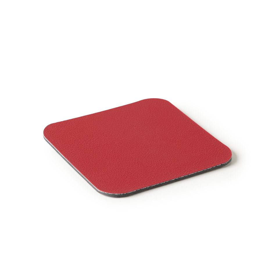 Sottobicchiere quadro Stella in pvc accoppiato rosso cm 10