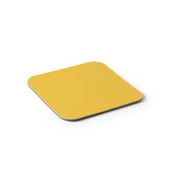 Sottobicchiere quadro Stella in pvc accoppiato ocra cm 10